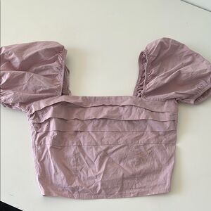 Elegant lavender Puff Sleeve Top